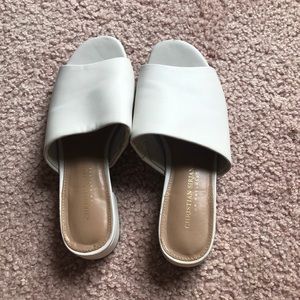 Christian Siriano white sandals